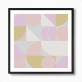 Shapes In Winter Pastels Art Print