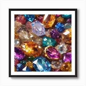 Colorful Crystals Art Print