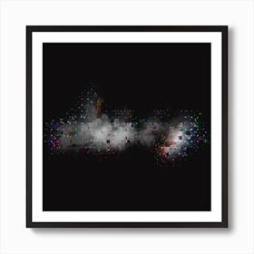 Abstract Pixel Art Art Print