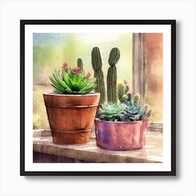 Cacti And Succulents 8 Art Print