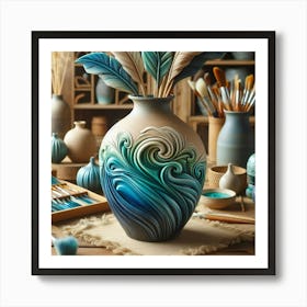 Vase flower Art Print