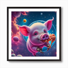 Space Pig Art Print