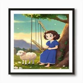 Shepherd'S Daughter Art Print