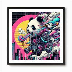 Panda Robot Art Print