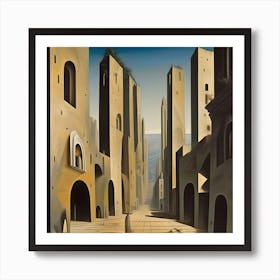 The Metaphysical Stone City Art Print