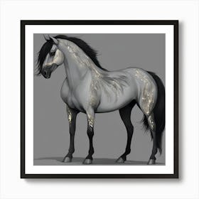 Golden Horse Art Print