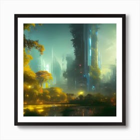 Futuristic City 4 Art Print