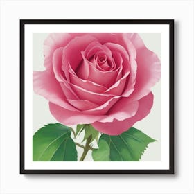 Pink Rose Art Print