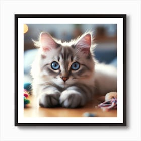 Portrait Of A Cat Art Print