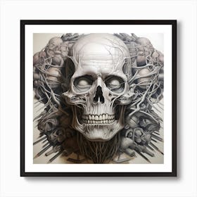 Skull Skull Skull Skull Skull Skull Skull Skull Skull Skull Art Print