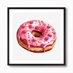 Donut With Berries Art Print