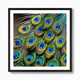 Peacock Feathers Art Print