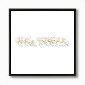 Girl Power Trio Square Art Print