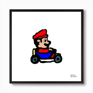 Mario Square Art Print