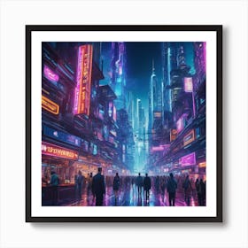 Night Lights 1 Art Print