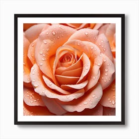Peach Roses 1 Art Print