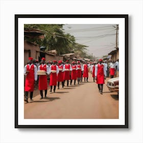 Nigerian Street Scene Art Print