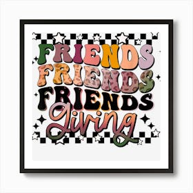 Friendsgiving Thanksgiving Retro Leopard Autumn Vibes Art Print