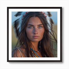 Native American Beauty 1 Art Print