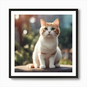 A Cute Cat, Pixar Style, Watercolor Illustration Style 8k, Png (1) Art Print