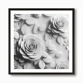 Paper Roses Art Print