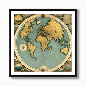 Map Of The World 2 Art Print