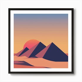 A Pyramids Of Giza Minimal Illustration 1719955350 3 Art Print