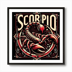 Zodiac Sign Scorpion, Water Element, The Scorpion Art Print