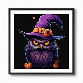 Halloween Owl 19 Art Print