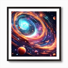 Galaxy In Space 1 Art Print