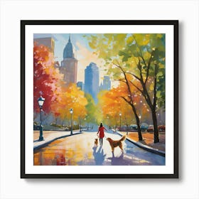 Autumn In New York City Art Print