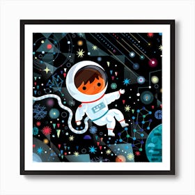 Space Square Art Print