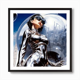 Futuristic Woman 3 Art Print