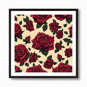 Red Roses 14 Art Print