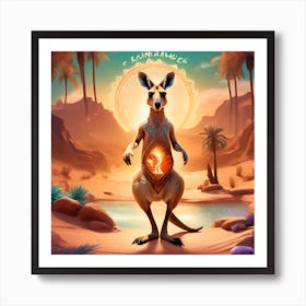 Kangaroos Flames Art Print