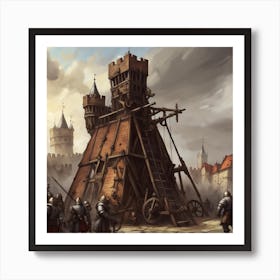 Steampunk Trebuchet Art Print