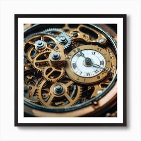 Close Up Of A Watch Art Print