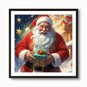 Albedobase Xl A Vibrant And Dynamic Portrayal Of Santa Claus B 2 (1) Art Print