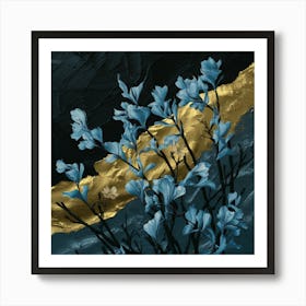 Blue Flowers Art Print