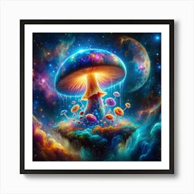 Mushroom In The Sky Art Print