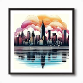 New York City Skyline 24 Art Print