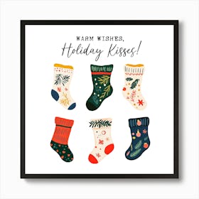 Christmas gifts, Christmas paintings, Christmas hand-painted gifts, Christmas artwork, Christmas wall paintings.3 Art Print