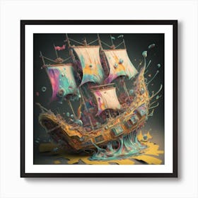 Ship In The Sea Poster