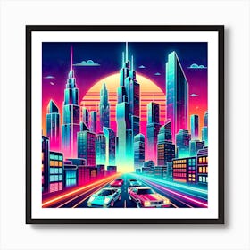 80'S Cityscape Art Print