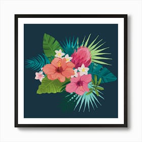 Tropical Flowers Art Print