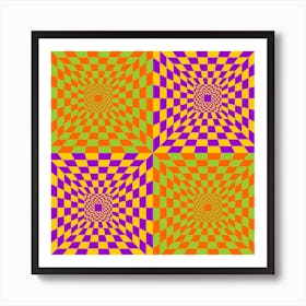 Pop Art Orange Background Poster