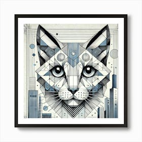 Comet Courtyard City Cat Affiche