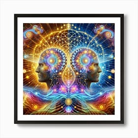 The Language of Thoughts: Visualizing Telepathy in Artwork Art Print