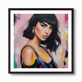 Sexy Girl abstract portrait Art Print