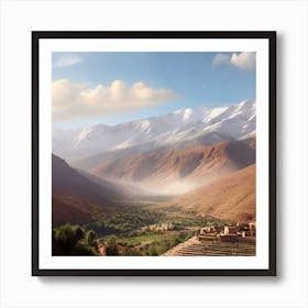 Village In The Mountains 1 Art Print